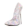Pointed stiletto metal heel pole dance plus size high heels dancer shoes