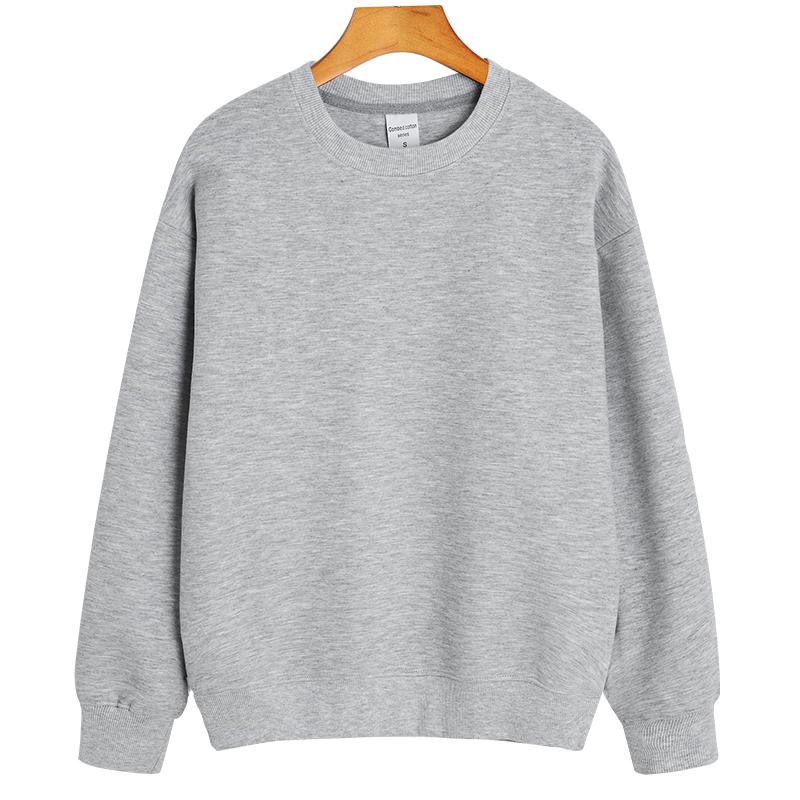 Unisex Streetwear Sweatshirts Autumn&Spring O-neck Pullover Double-sided Cotton Long Sleeve Outerwear