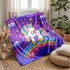 Unicorn Rainbow Theme blanket Lightweight Warm Flannel Blanket Decorative Throw Blanket for Home Decoration
