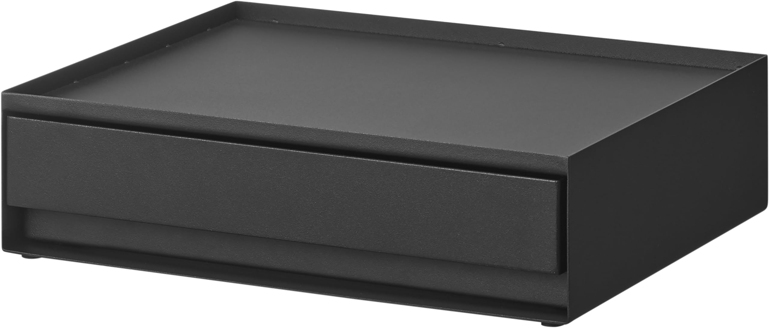 Yamazaki Amenity Drawer Storage with Tower Amenity Small Item Adjustable 10712 (Yamazaki Industries) Tray, Black, W27×D21×H7.2cm, Series, Case, чёрный