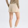 Anta Training Series Solid Color Mid Waist Breathable Three Quarter Casual Shorts Women shorts Nude-Khaki 162427514-3