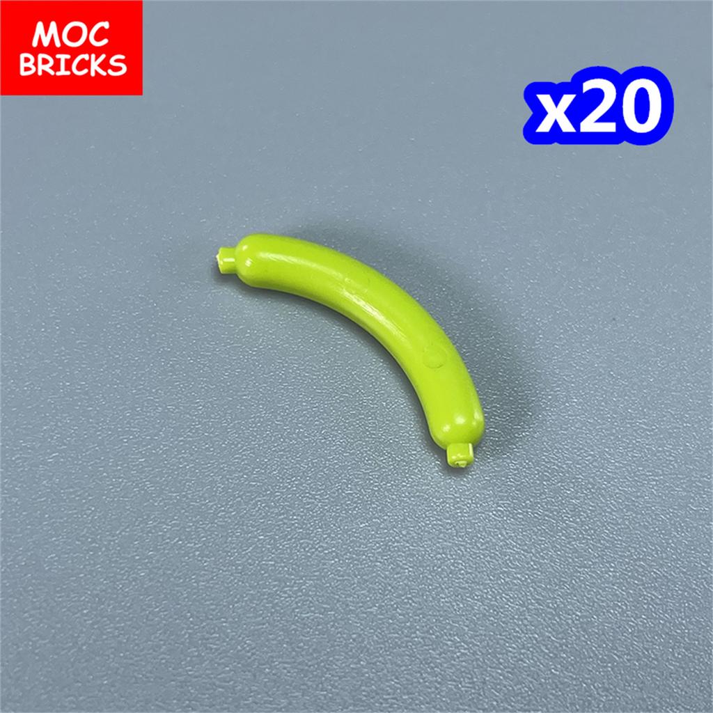 MOC Bricks Food Cookie Bone Pretzel Bagel Biscuits Waffle Chips Hot Dog Bread Pizza Milk Educational Building Blocks Kids Toys