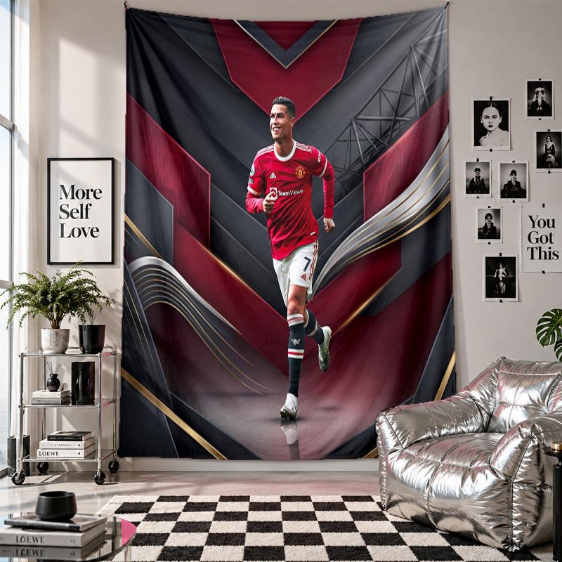 Cristiano Ronaldo Wall Tapestry Home Decor Wall Hanging Cloth for Bedroom Living Room Background
