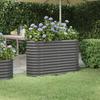 Vidaxl Raised Planter, Powder-Coated Steel 114X40X68 Cm, Grey