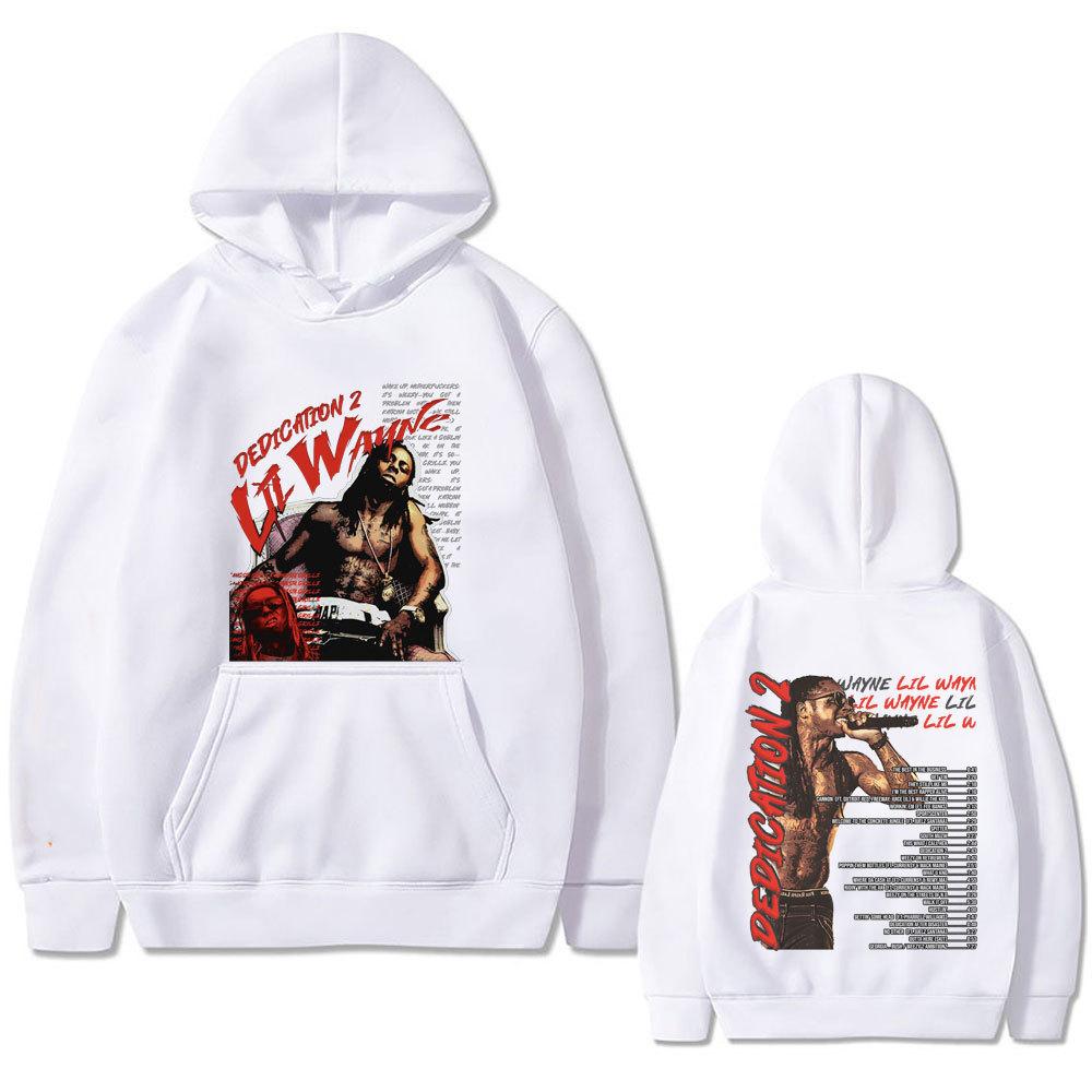 Rapper Lil Wayne Dedication Graphic Print Hoodie Men Women