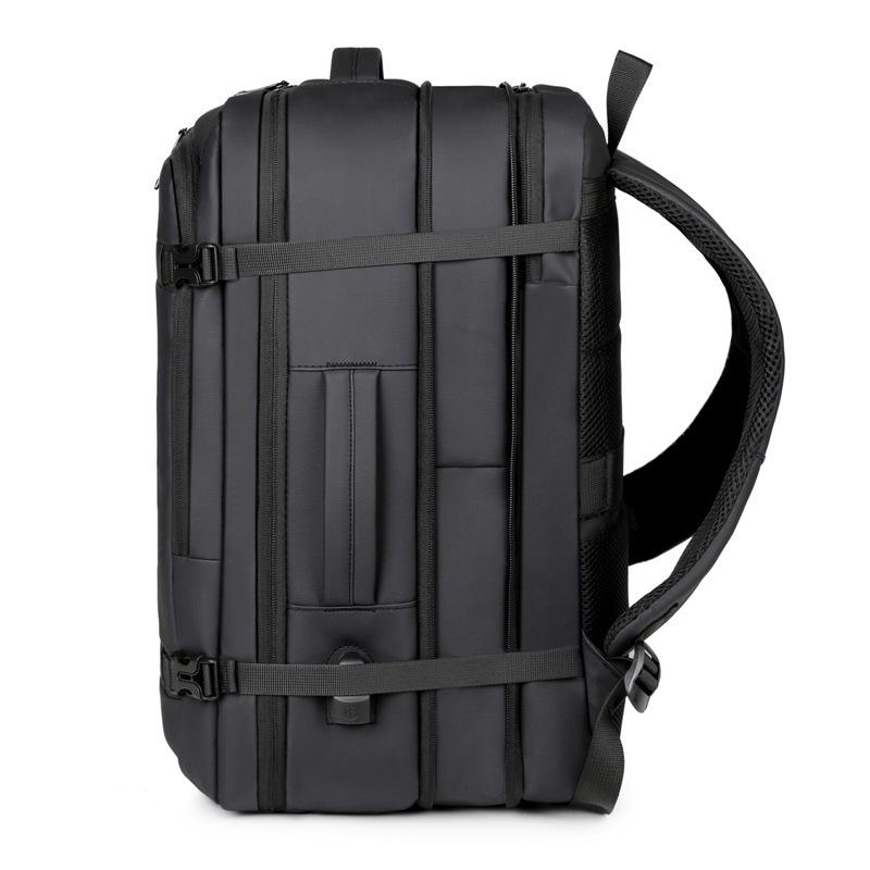 Expandable Men's Travel Backpack: Large, Multifunctional Handbag with Logo Printing Option
