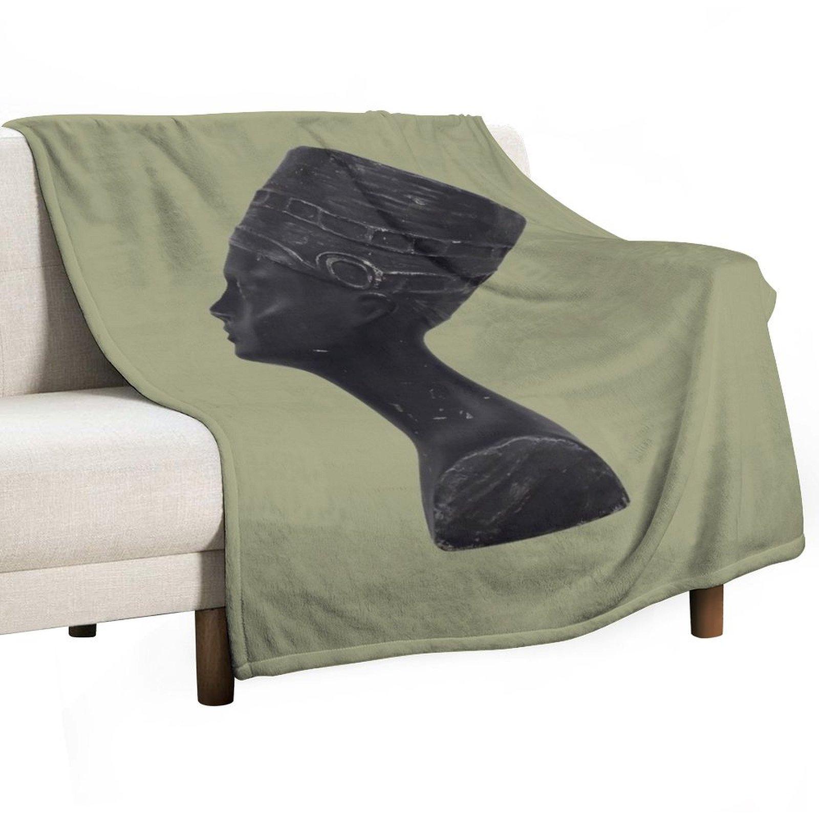 

Nefertiti Throw Blanket Soft Big Flannel decorative Plaid Blankets 30x40in