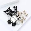 Simulation Pearl Enamel Flower Brooch for Women Unisex Plant Pins Party Accessories Gifts Friends Decoration