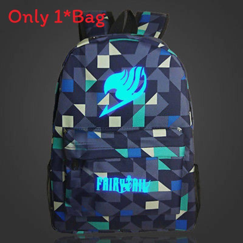 Fairy Tail Backpack Canvas School Bag With Zipper For Students Travel