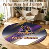 Round Rug Custom NameMelbourne Storm Pattern Non Slip Carpet Home Floor Decor