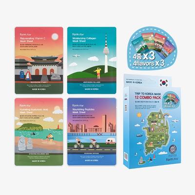 Trip To Korea Mask 12 Combo Pack + RANDOM GIFT