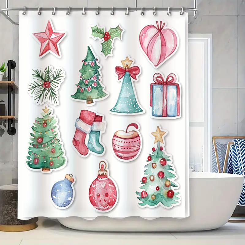 

Watercolor Christmas Stickers Festive Decorative Items for Home Decoration in Various Shapes Sizes Perfect Gift Idea for Friends 90x180cm