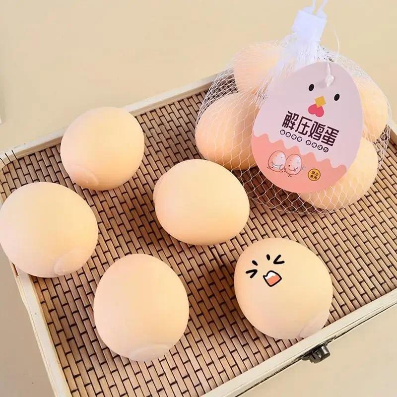 Stress Relief Squeezing Eggs for Kids Anti-Stress Balls Alleviate Tension Anxiety and Improve Focus ADHD Sensory Toys Gift