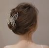 Exquisite Rhinestone Butterfly Hair Claw Clips for Women Elegant Pearl Hair Crab Barrette Headwear WOMAN HAIR CLIP Ponytail Clip