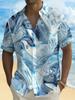Zomer Heren Korte Mouwen Shirt 3D Retro Abstract Verloop Kunstprint Knopen Revers Tops Casual Trendy Grote Maten Shirts Voor Man