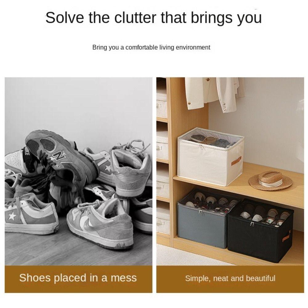 Foldable Shoe Storage Containers Dustproof Cabinet Drawer Organizer Home Closet