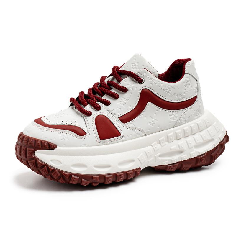 

Trend platform casual shoes spring and autumn new heightening lace-up sports running dad shoes color matching small white tide shoes 39