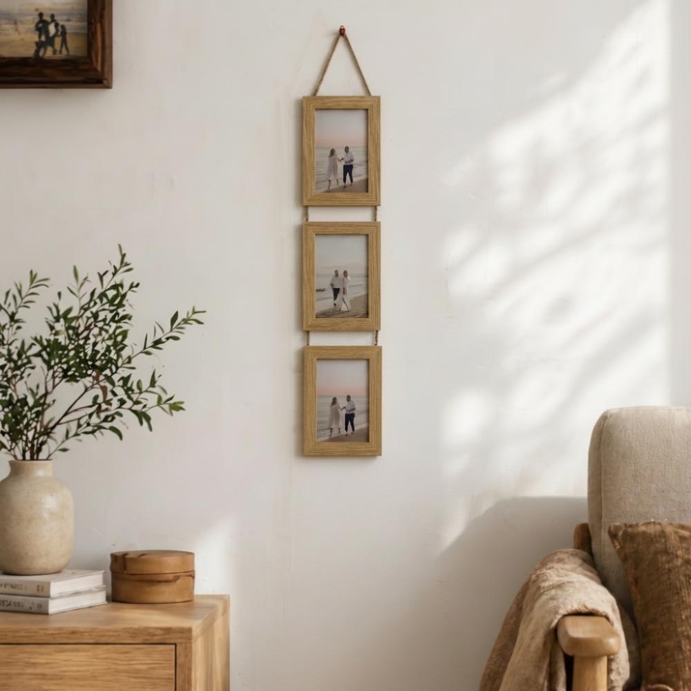 Linked Photo Holder Wall Art Picture Frame 6-Inch Vertical Photo Wall Bedroom