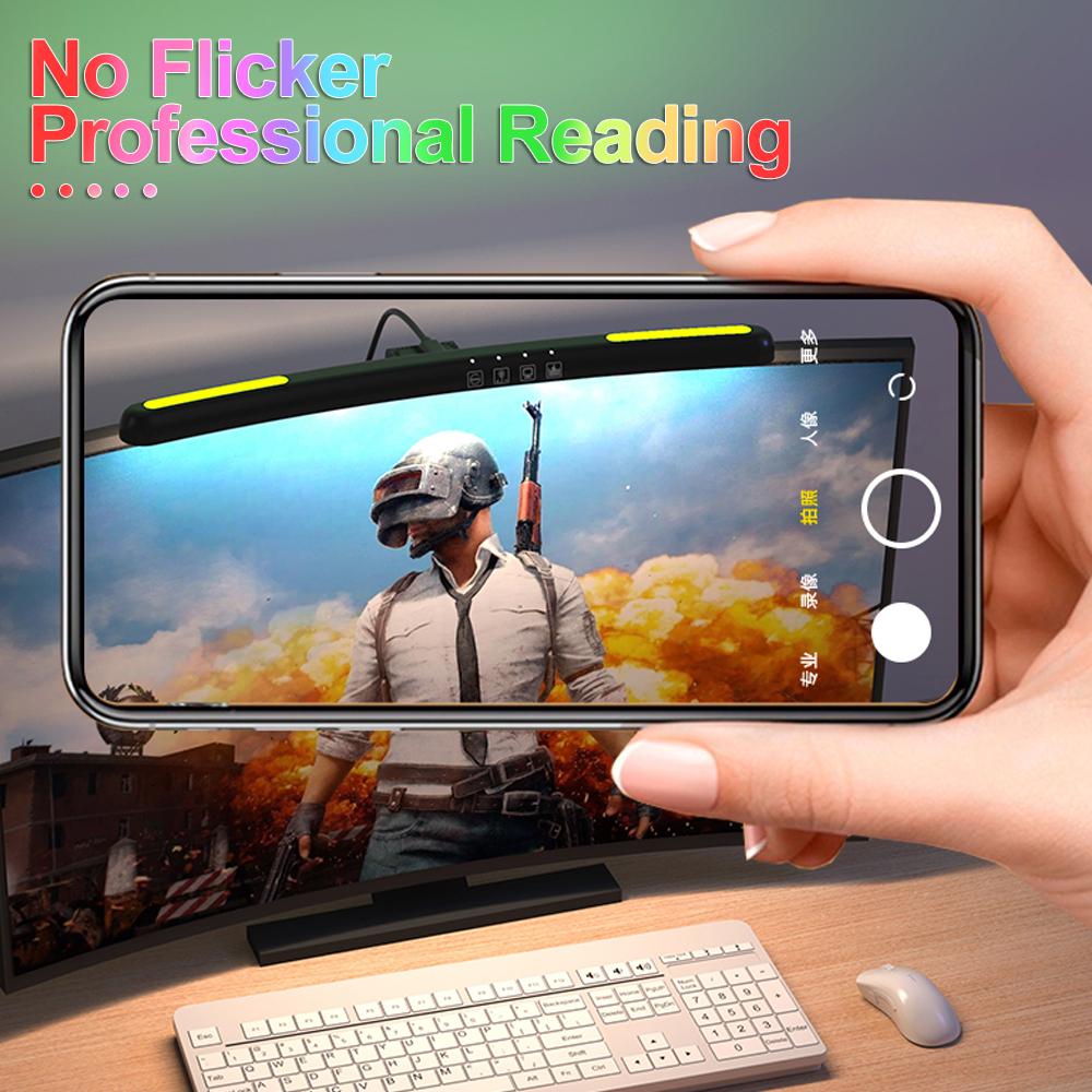 Computer Monitor Light Bar RGB Screen Hanging Lights Curved Dimming Screen USB LED Reading Gaming Table Lamp Bar Room Home Decor