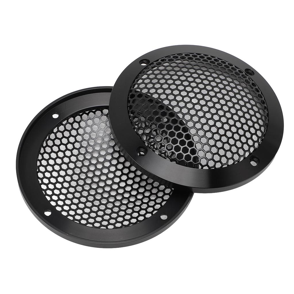 2PCS Ceiling Speaker Grill Cover 92mm Iron Aluminum Round Speaker Mesh Cover Grille Protector for Home Theater Car