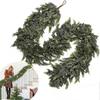 6ft Pine Garland for Christmas - Artificial Cedar Wreath with Real-Touch Needles for Fireplace, Table, and Home Decoration
