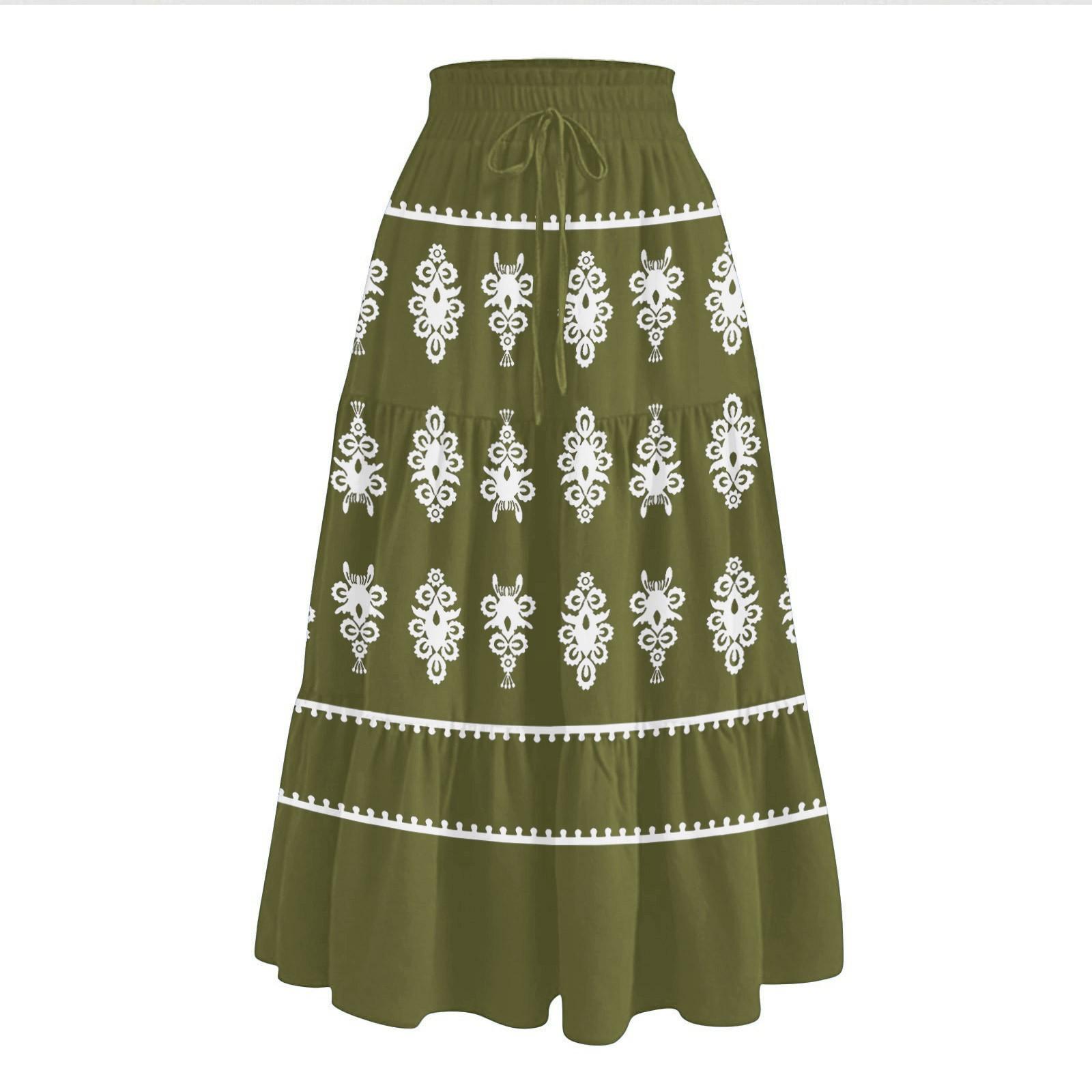 

Жіноча повсякденна та модна спідниця вільного крою з еластичною талією та принтом L