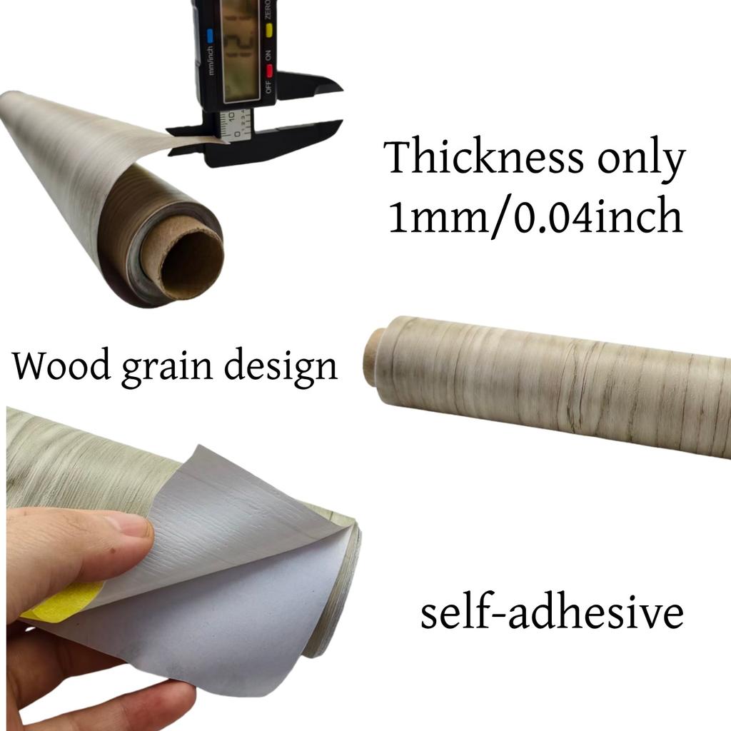 1 Stück 3 Meter x 40 cm Breite Vinyl-Bodenbelag Rolle Selbstklebend, Holzmaserung Bodenaufkleber Abziehen und Aufkleben Bodenaufkleber Langlebig