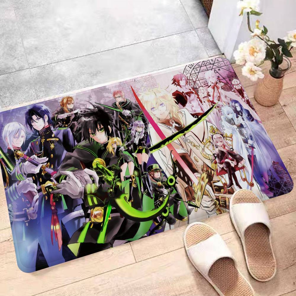 Japanese Seraph Of The End Bathroom Mat Anti-slip Absorb Water Long Strip Cushion Bedroon Mat Hotel Decor Mat