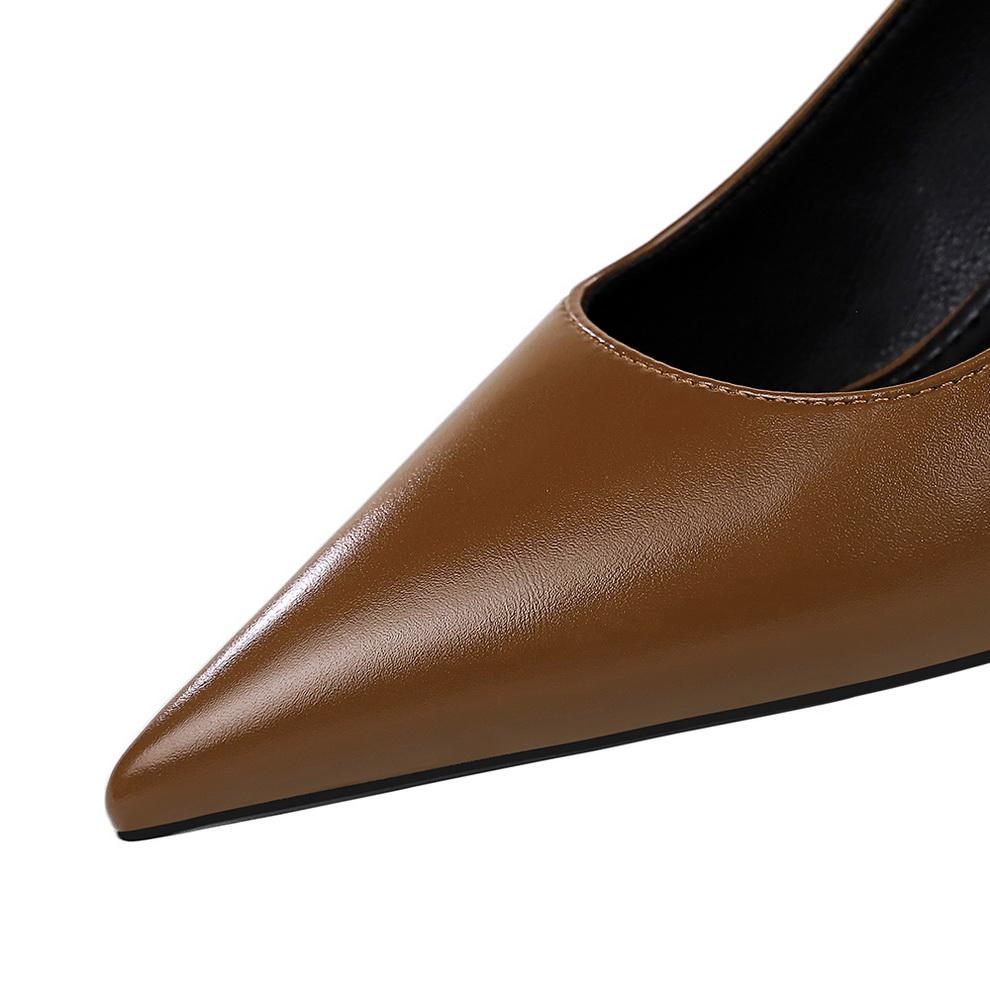 Pantofi cu toc înclinat cu toc înalt cu gură superficială și vârf ascuțit pentru slăbire, pantofi de damă pentru banchet, pantofi singuri, pantofi cu toc înclinat pentru femei