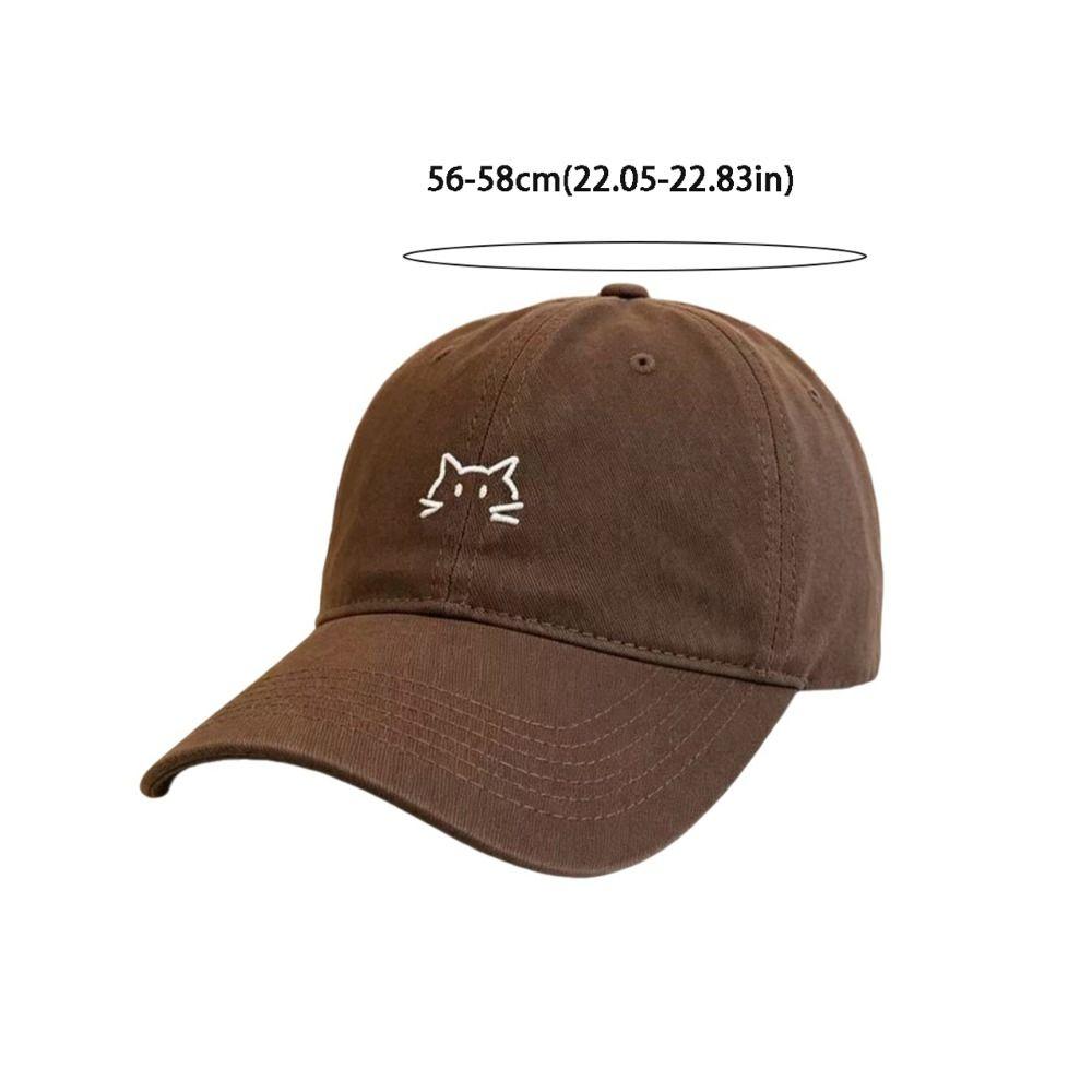 Washed Cotton Peaked Cap Wide Brim Curved Brim Cap New Baseball Cap  For Men Women
