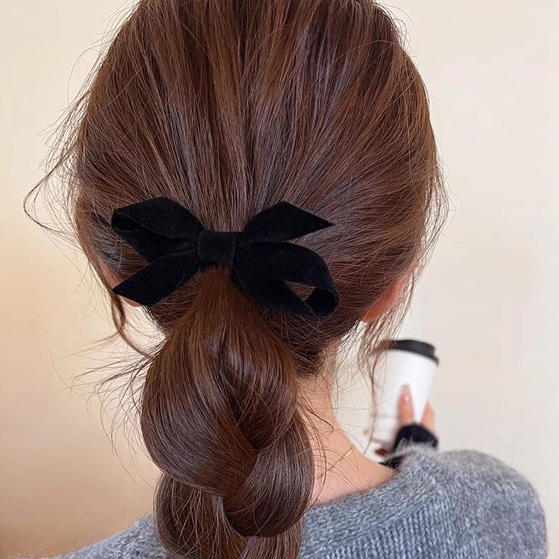 Rote Samt Weihnachts Schleife Haarspange für Damen und Babys