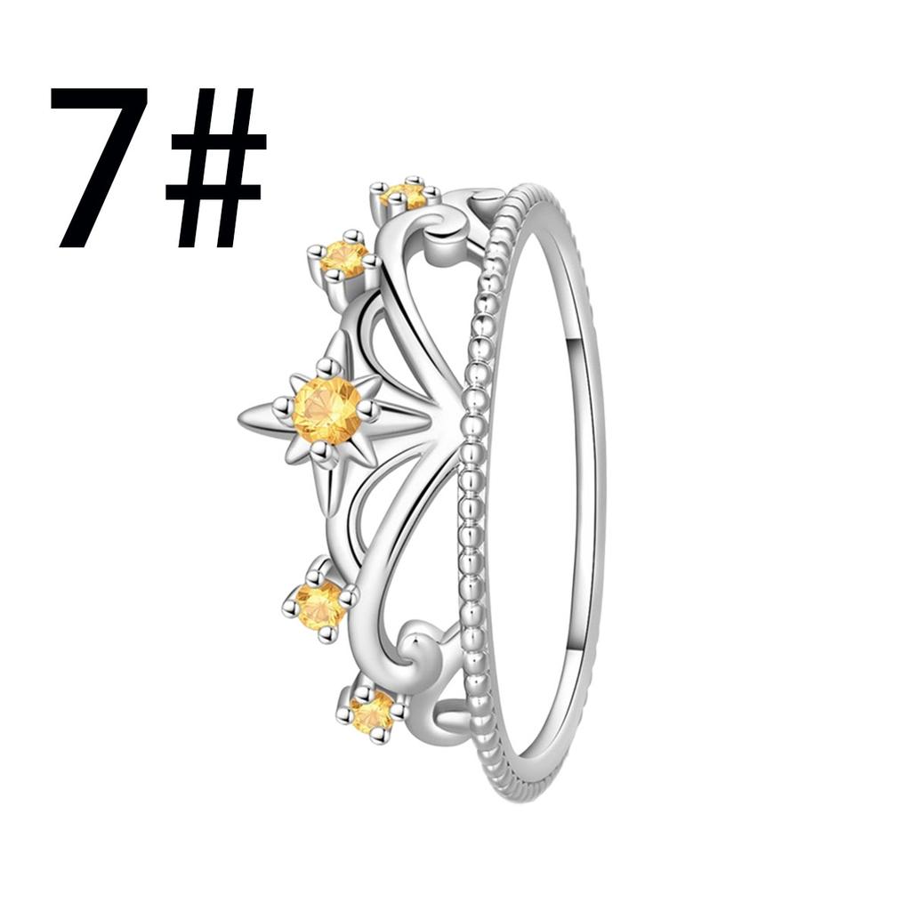 Original Copper Princess Crown Charm Bead Ear Stud Ring Pendant Fit Necklace Bracelet Women Jewelry Diy Gift