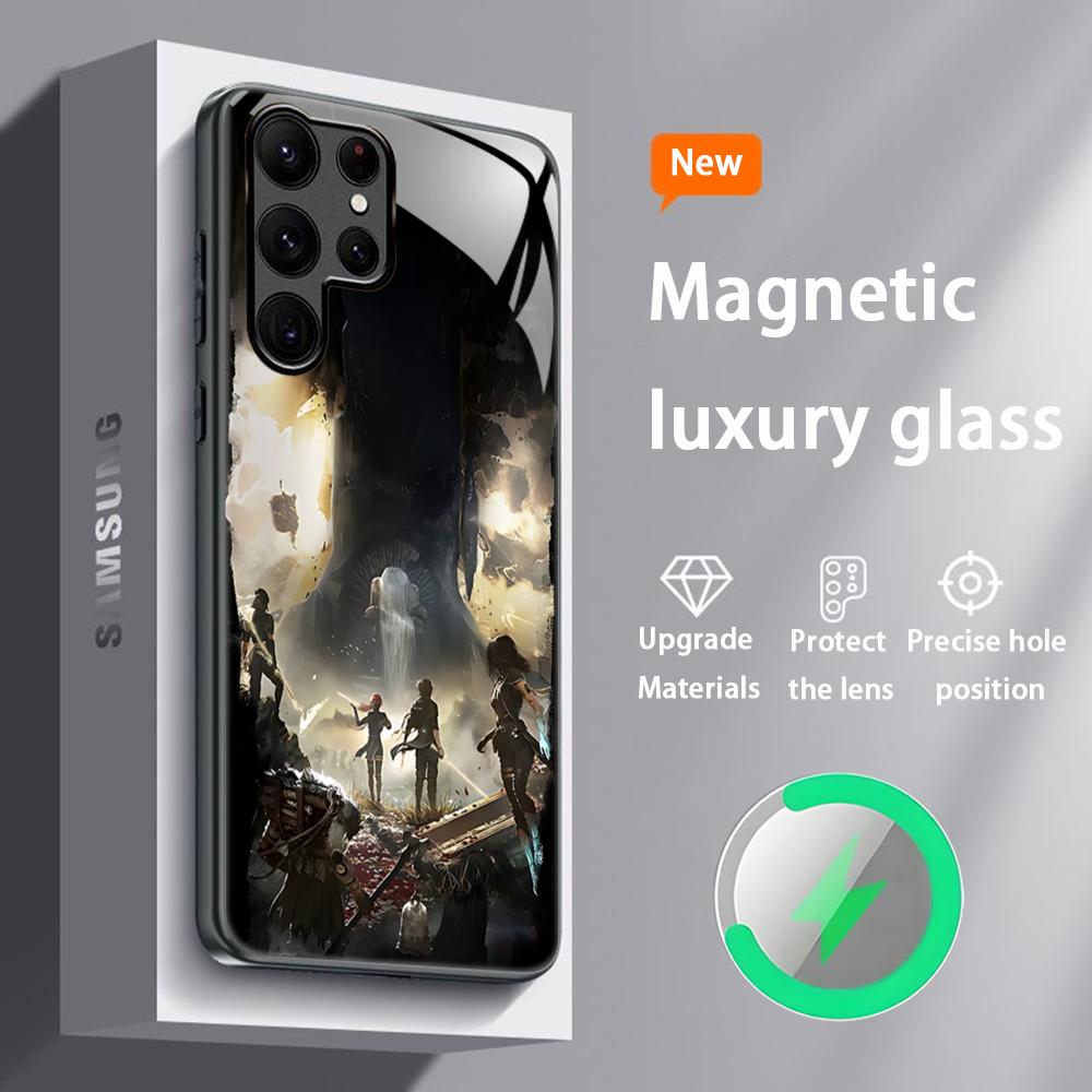 

Clair Obscur Expedition 33 Game Phone Case For Samsung S25 S24 S23 S22 S21 S20 Plus Ultra Note20 Glass Magnetic Case Samsung S24
