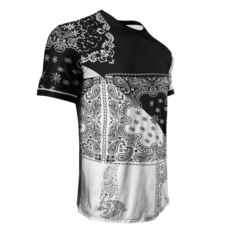 Bedrucktes digitales kurzärmeliges Herren-T-Shirt Sommer Atmungsaktives Leichtes Stoffhemd