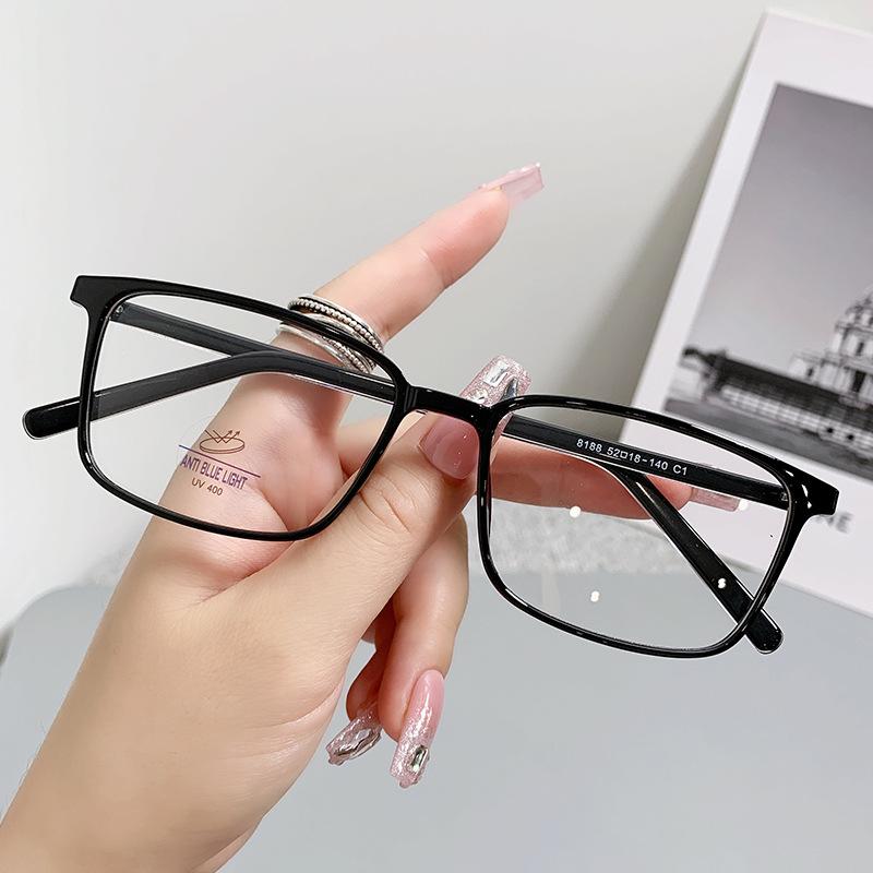 Transparent Tea Square Computer Glasses Anti Blue Ray Eyewear Myopia Optical Spectacle Photochromic Eyeglass for Women Men
