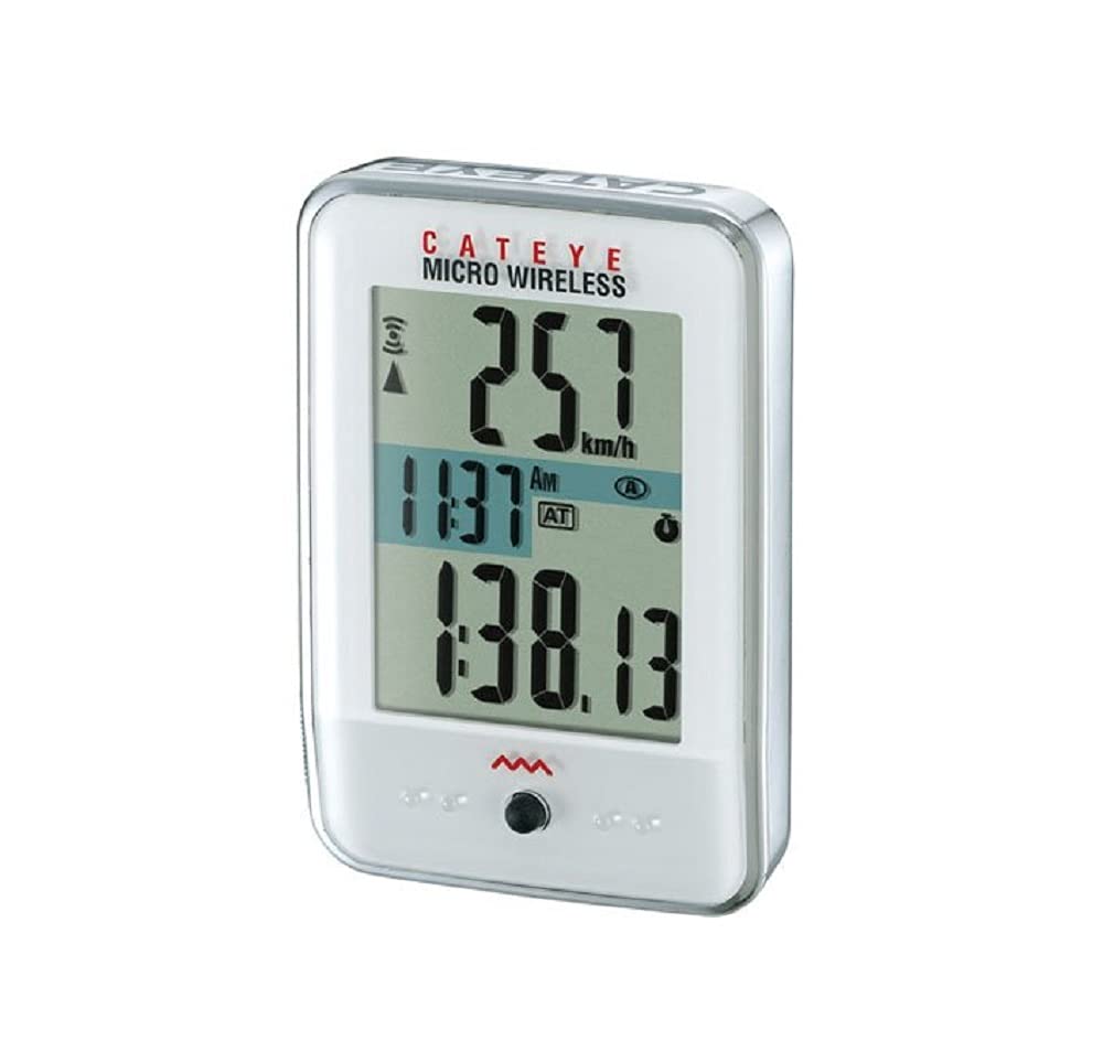 CAT EYE Cycle Computer MICRO WIRELESS White Speedometer Bicycle CC-MC200W