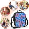 Blue And Pink Butterfly Morpho Insulated Lunch Bag for School Work Picnic Colorful Animal Tote Lunch Box Reusable Cooler Bag