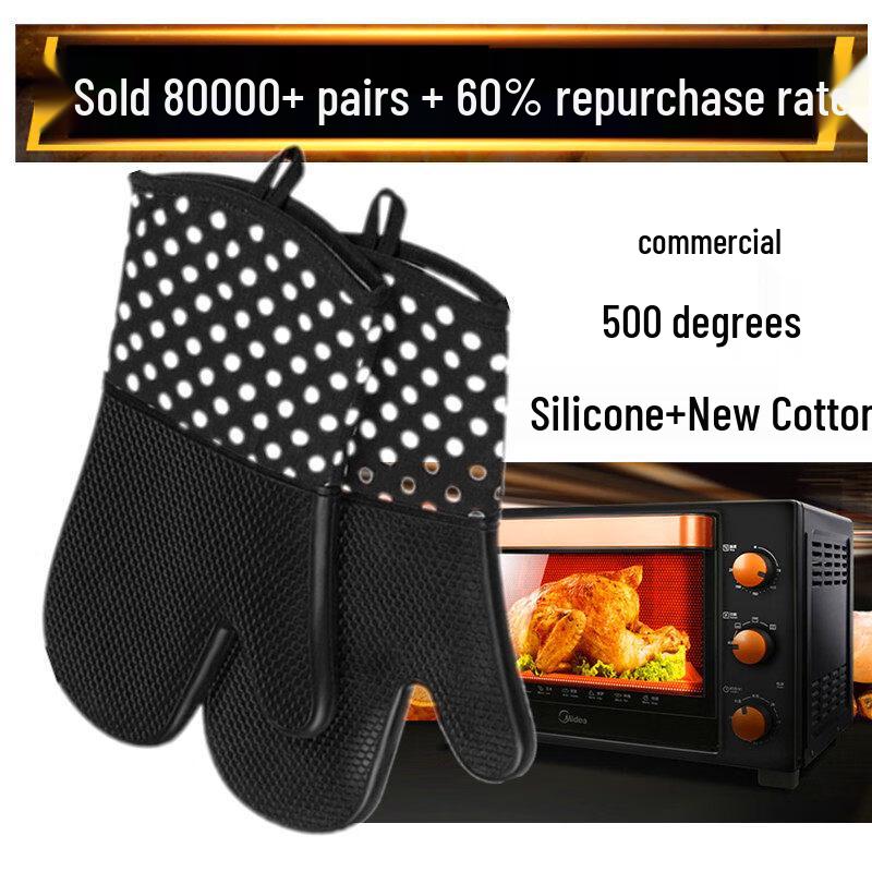 Hochtemperatur-Silikon-Back- und Ofenhandschuhe