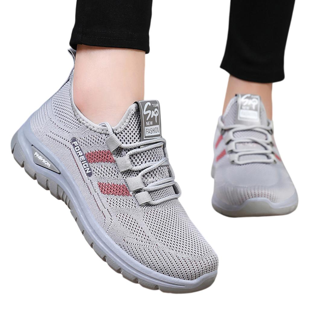 Lightweight Breathable Knit Upper Casual Sneakers Slip On Athletic Shoes for Women Flexible Sole Comfortable Fit Durable Design