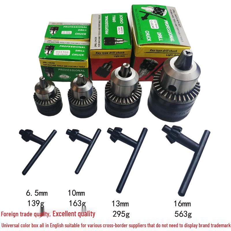 Three-Jaw Self-Tightening Hand Drill Chuck for Impact Drills and Electric Screwdrivers