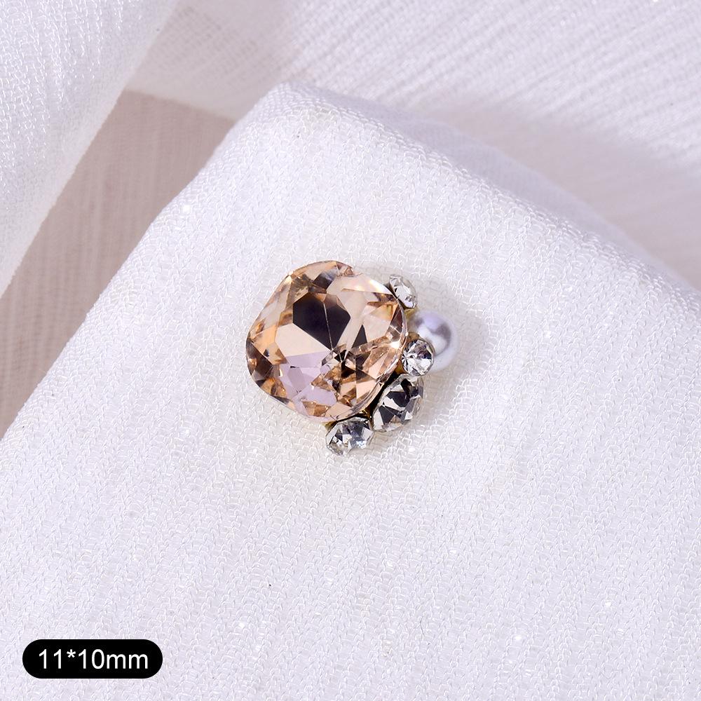 Light Coffee Merad Crystal Stack Diamond Finished Diamond Decoration Material Crooked Heart Peach Heart Rock Sugar Fertilizer Square Three-Dimensional