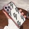 Graffiti Lightning Apple 17promax Transparent Mobile Phone Case iPhone12/13 Airbag Case IP15pro Anti-collision Case