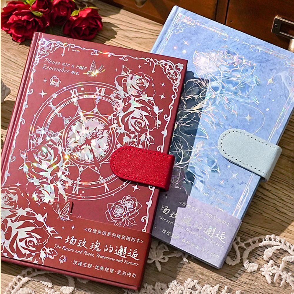 Magnetic Button Exquisite Diary Notebook Color Pages Romantic Diary Planner  School