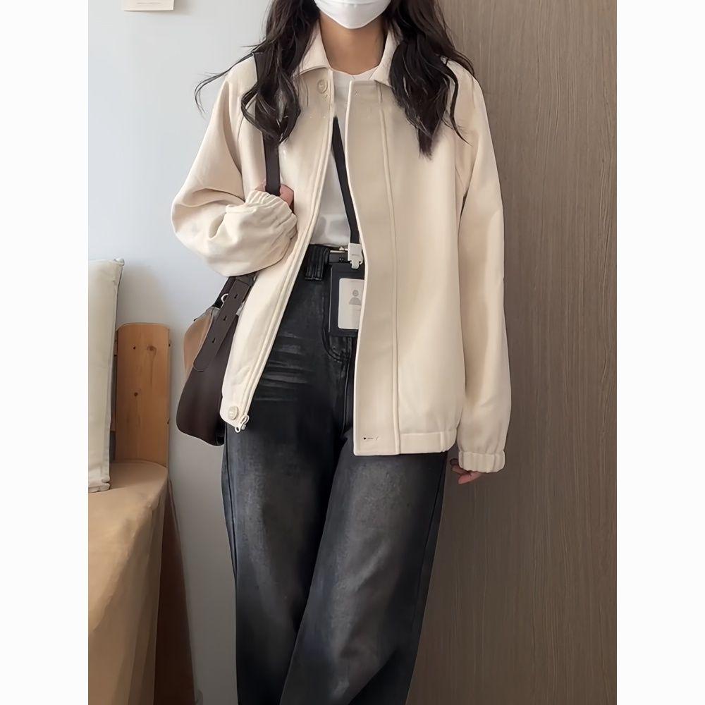 Korean Style Women's Spring/Autumn Short Jacket - Trendy and Casual, New This Year