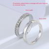 Buyee 925 Sterling Silver Couples Ring White Zircon Wedding Ring Finger for Women Men Classic Engagement Fine Jewelry Circle