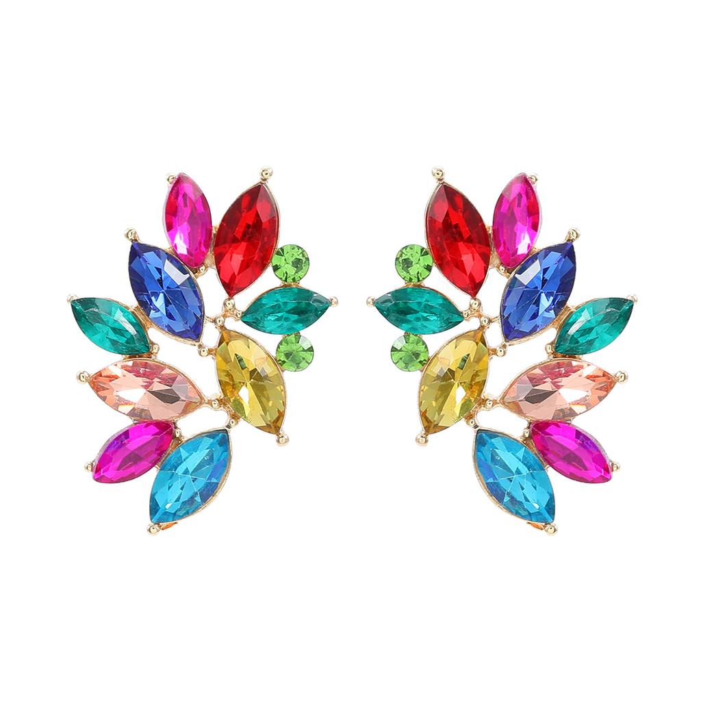 Modische Strassblumen-Steckohrringe für Damen Neues Klassisches Retro-Design Zirkon Party-Accessoires