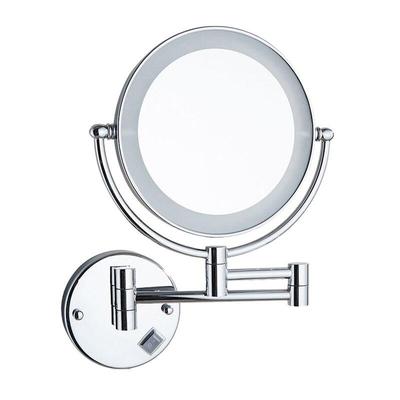 8 Inch Wall Mounted Bathroom Mirror Brass Mirror LED LED Light Folding Makeup Mirror Cosmetic Mirror Lady Gift | Bathroom Mirrors