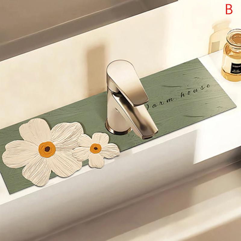 Sink Faucet Drain Pad  Mat Toilet Diatom Mud Absorbent Pad  Anti-Mildew Mat