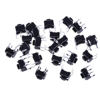 Interruttore a pulsante tattile momentaneo mini micro da 20 pezzi 6*6*5mm 4 pin on/off