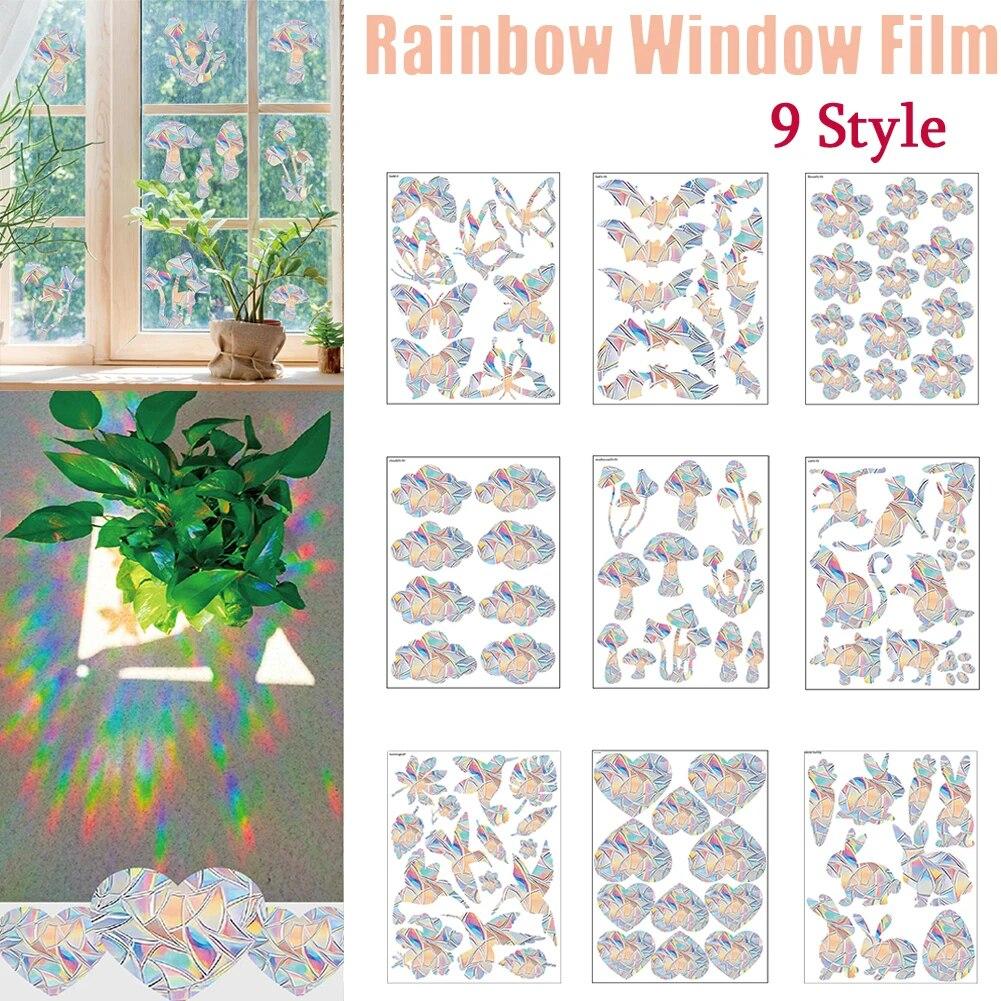 

Электростатические наклейки на окна своими руками, креативные шикарные светоловы, радужная наклейка, призматическая бабочка, многоразовые украшения для дома